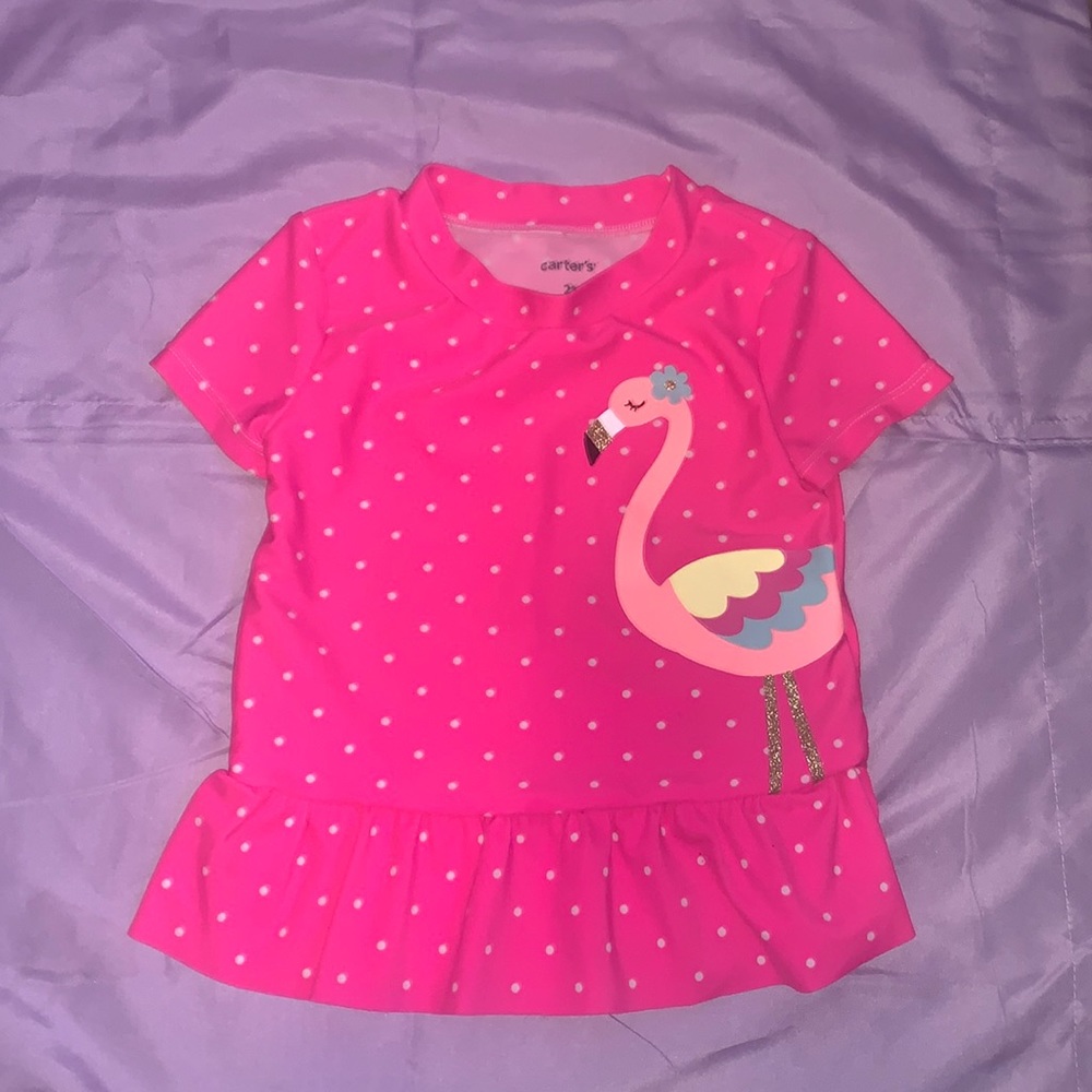 2T pink swimsuit top